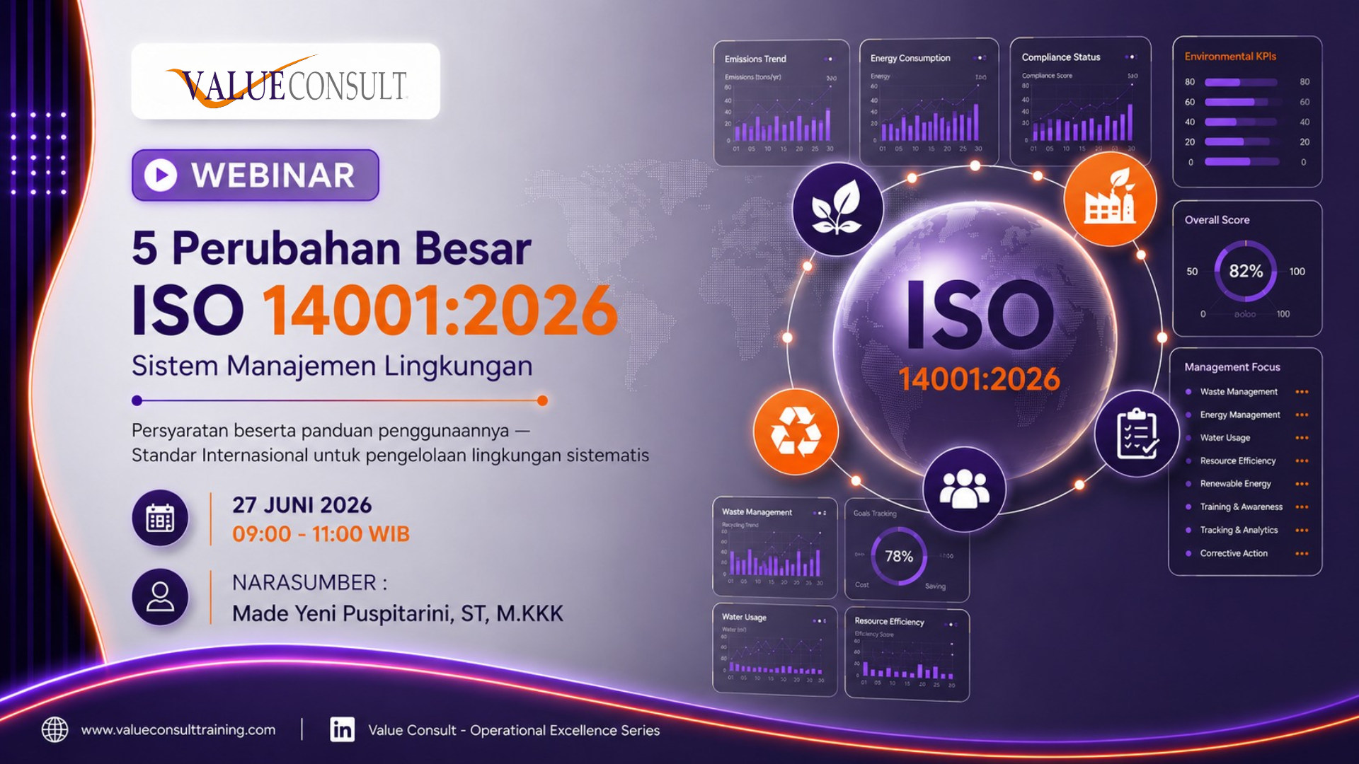 Webinar Tansisi ISO 14001 : 2026 Sistem Manajemen Lingkungan